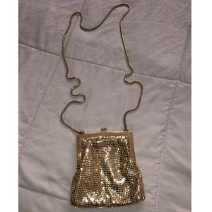 Gold metallic crossbody bag